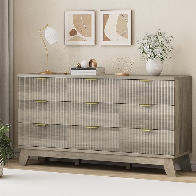 Xixini Fluted Dresser for Bedroom