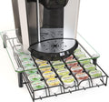 Deco Brothers Crystal Tempered Glass K-Cup Holder Drawer for 30 Coffee Pods Storage, Black