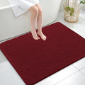 OLANLY Bathroom Rugs 40x32, Extra Soft Absorbent Chenille Bath Rugs, Rubber Backing Quick Dry, Machine Washable Bath Mats for Bathroom Floor, Tub and Shower, Home Decor Accessories, Burgundy