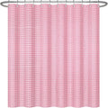 ggaimwf 72x84 Inch Solid Color Shower Curtain for Bathroom Waffle Bath Water Resistant Fabric Curtains Pink Modern Thick Shower Stall Curtain with Metal Hooks