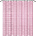 ggaimwf 60x72 Inch Solid Color Shower Curtain for Bathroom Waffle Bath Water Resistant Fabric Curtains Fairy Tale Pink Modern Thick Shower Stall Curtain with Metal Hooks