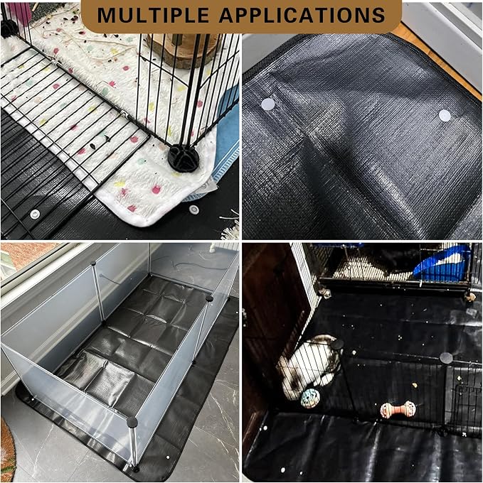 Waterproof Pet Playpen Mat, Reusable Cage Liner, Animals Habitat Protection | 1 Pack, 39"x39", Pink Cage Liners for Hamsters, Ferrets, Guinea Pig, Rabbits, Bunny, Birds, and Other Small Animals