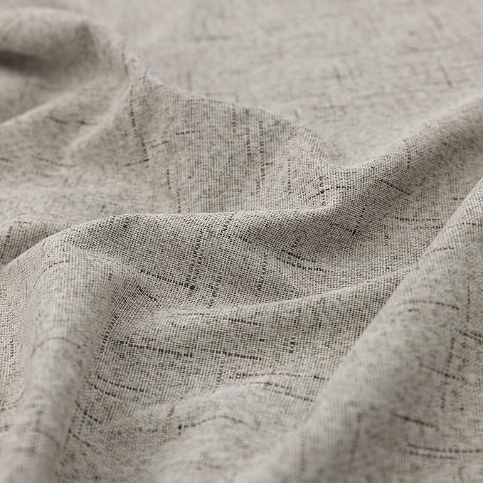 KOUFALL 92 Inch Blackout Curtains, Boho Taupe Pleated Curtains