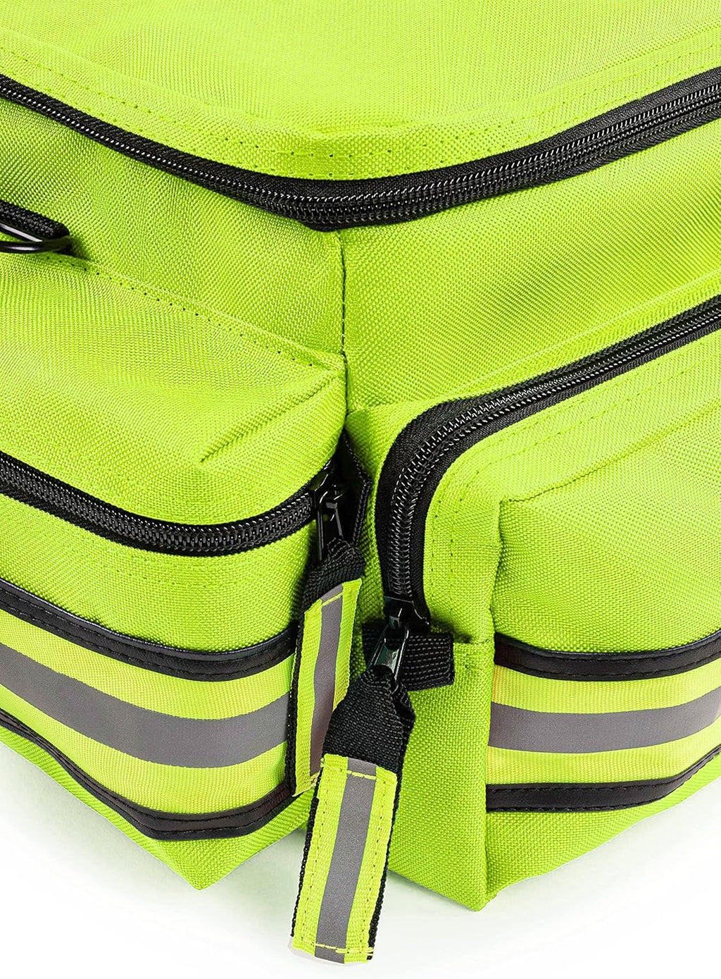 Scherber First Responder Fully-Stocked Professional Essentials EMT/EMS Trauma Kit | HSA/FSA Approved | Reflective Bag w/8 Zippered Pockets & Compartments & 200+ First Aid Supplies - Yellow