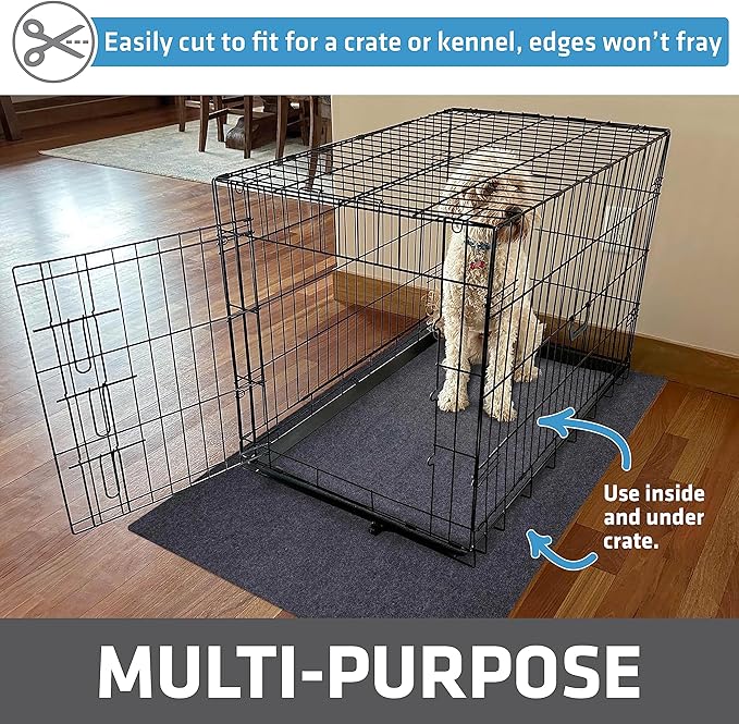 Drymate Jumbo Dog Playpen Mat (60x74), Super Absorbent, Waterproof, Slip-Resistant, Machine Washable, Reusable Puppy Pad for Training, Whelping, Housebreaking, Incontinence, Crate, Kennel (USA Made)